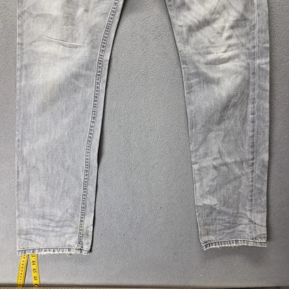 Diesel Jeans Mens 33x34 Gray Iakop Regular Slim Tapered Button Fly 008QP